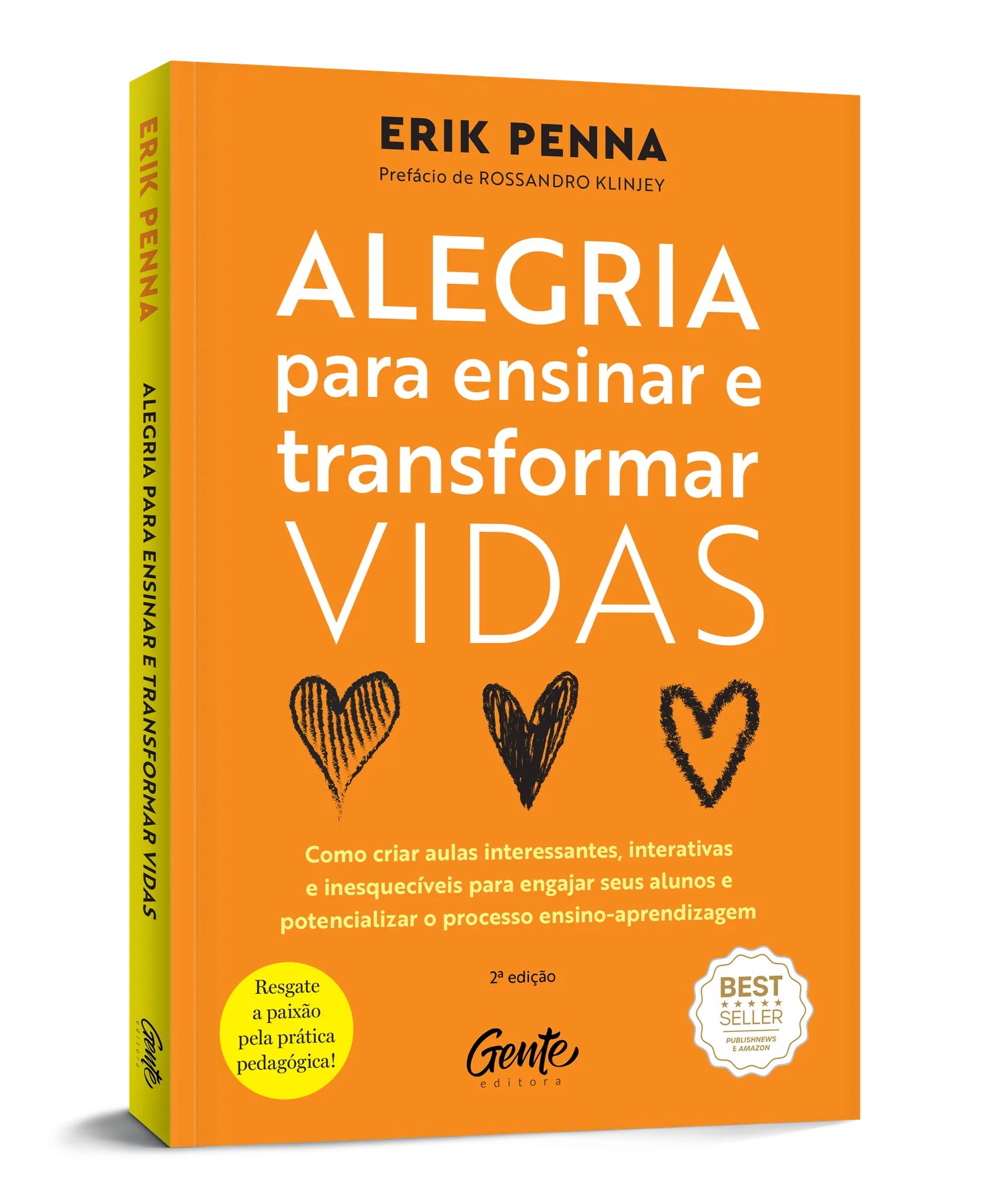Capa do livro Alegria para Ensinar e Transformar Vidas, de Erik Penna
