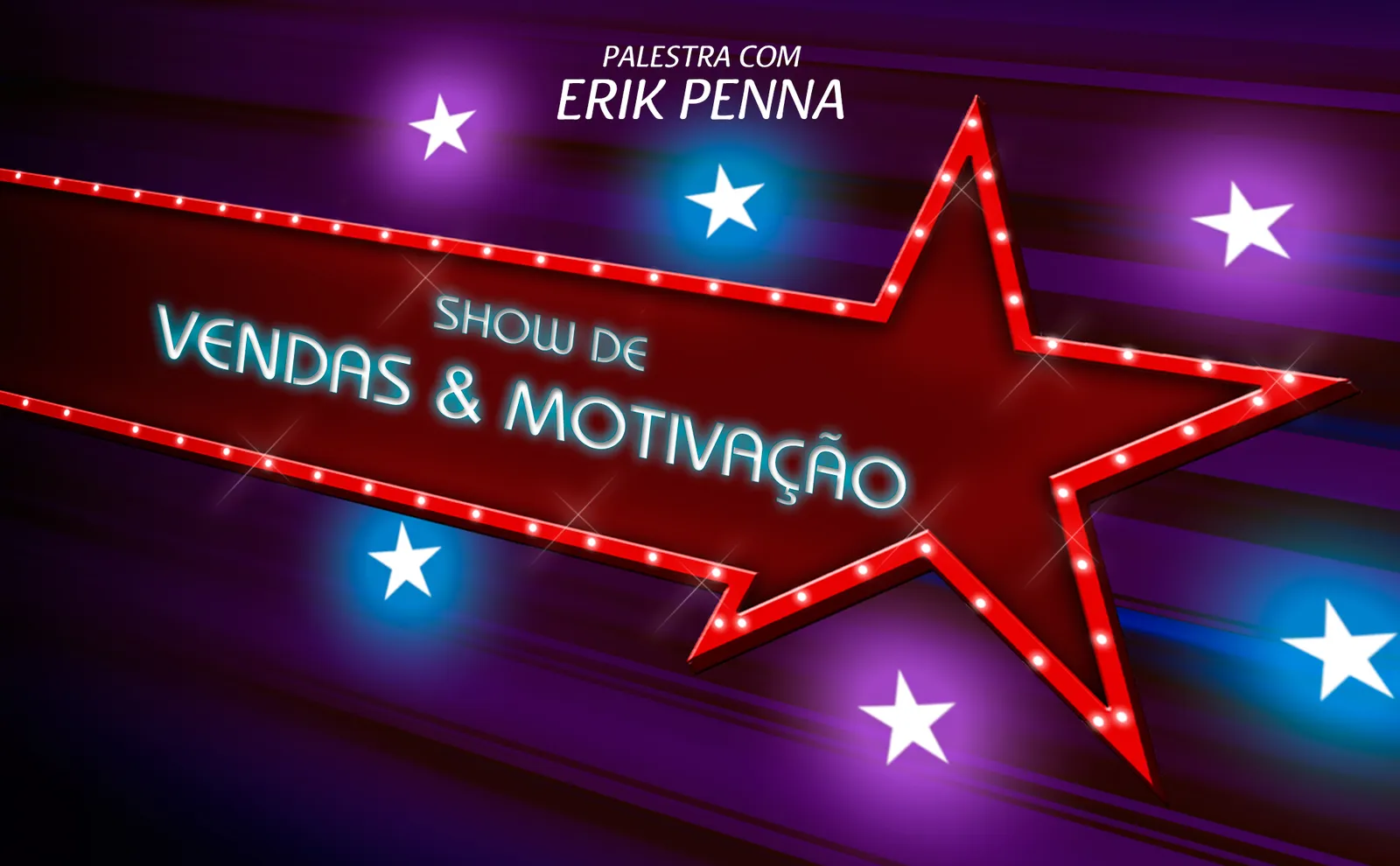 Banner da palestra Show de Vendas e Motivação
