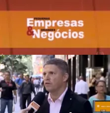Erik Penna no programa Pequenas Empresas & Grandes Negócios, da TV Globo